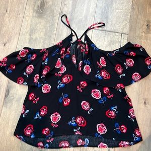 Express floral off-the-shoulder blouse